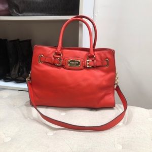 Michael Michael Kors Hot Red Saffiano Leather Bag